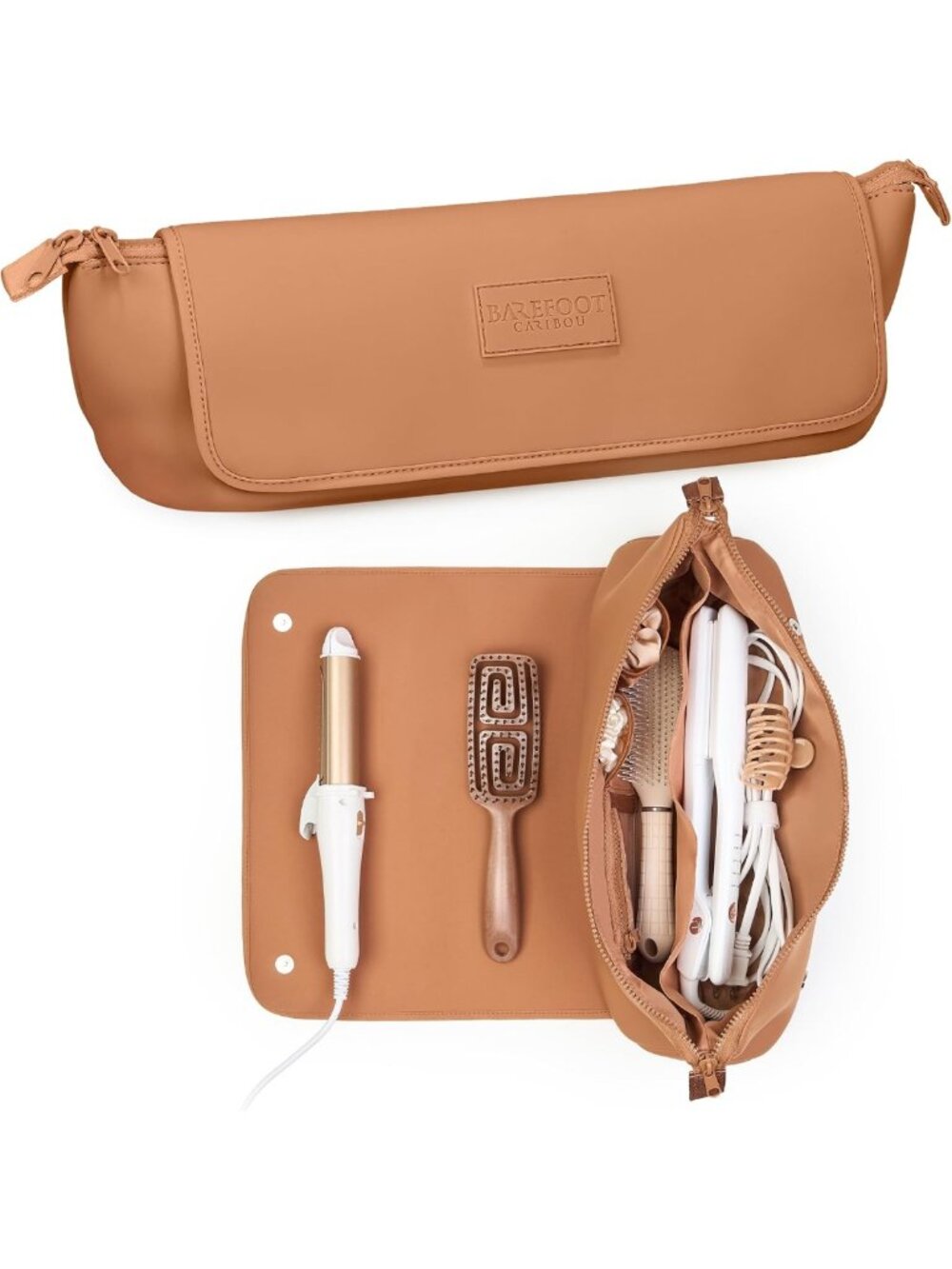 Travel Hair Tools Bag & Heat Resistant Mat 17" - Stylish Organizer for On-the-Go